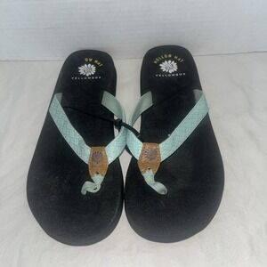 yellow box flip‎ flops womens size 7M mint Summer Sandals
